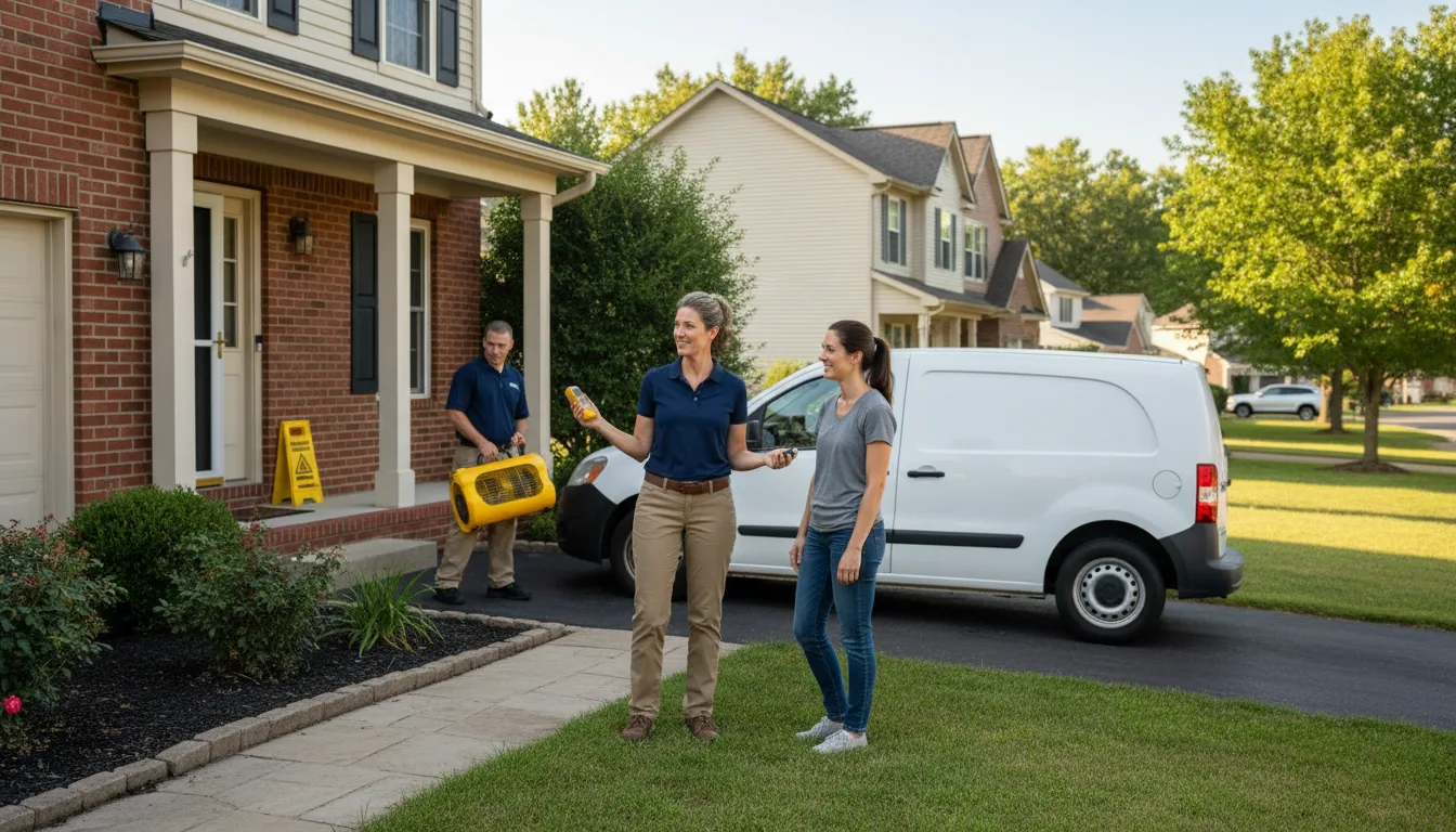 Residential water damage restoration in Ochelata, OK